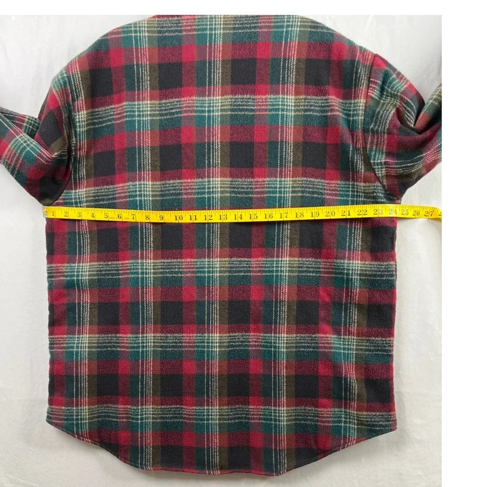 Five Brother Flannel Shirt Jacket Mens XL Red Plaid Quilted Lining Made in USA